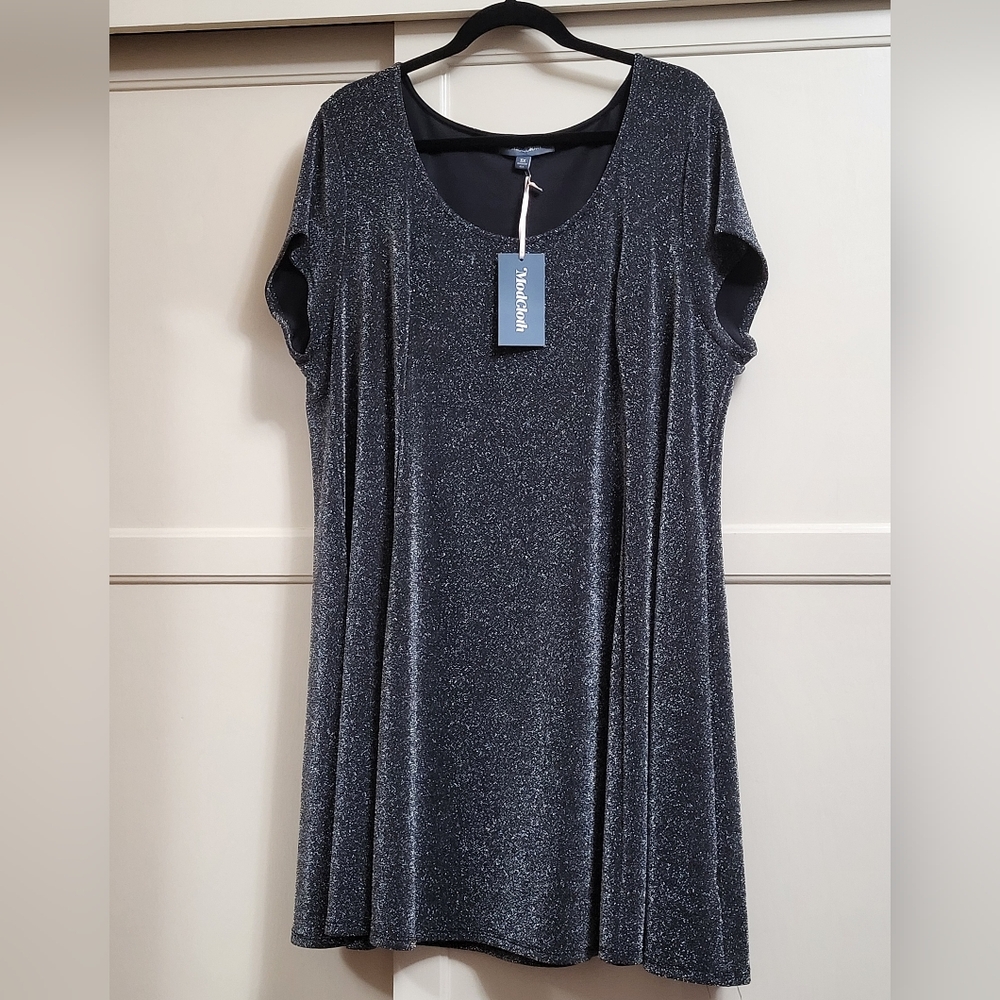 NWT Modcloth Show and Metallic Skater Dress 3x